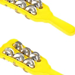 Combo of Plastic Manjira Hand Kartal for Bhajan, Kids Playing Cymbals,Pack of 2. Kartal Instrument-image-6