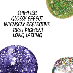 PERPAA Set Of 5 Glitter Light Flashing Sparkly Gel Nail Polish - 5ml Each image 3