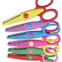 6 Pieces Scissors Art and Craft Designer Scissors for Paper Scissors-image-74
