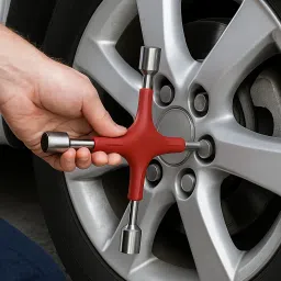 snomex 4-Way Universal Cross Wrench for Garage, Car, and Workshop Use_S01 Multi-Size Cross Wheel Wrench_Smx-01 Single Sided Lug Wrench image 2