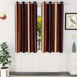 flipkart smartbuy 152.4 cm (5 ft) Polyester Semi Transparent Window Curtain (Pack Of 2)-picture-10