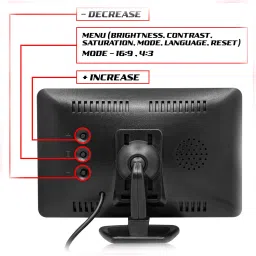 sarra TFT LCD Screen Rear-View Stand Security TFT Monitor Black LCD image 2