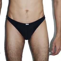 Pro Solid Men Swim Bottom Black Swimsuit-image-113