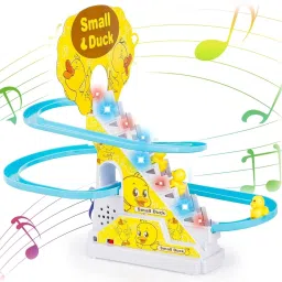 3 Duck Slide Toy, Funny Automatic Stair Climbing Duckling Cartoon Race Track Set-17