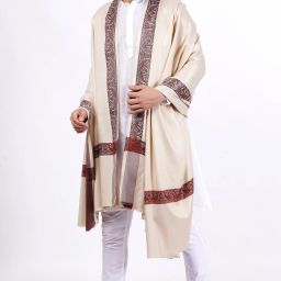 Vrinde Wool Solid Men Shawl-image-30