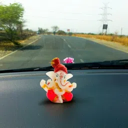 Car Dashboard Ganesh l Decorative Showpiece 5.5x6.2cm Decorative Showpiece Decorative Showpiece - 6.2 cm-23