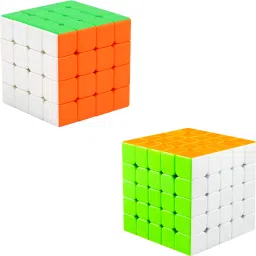 Magic High Speed Stickerless Cube Combo Set of 4x4 & 5x5| Kids and Adults rubiks-3