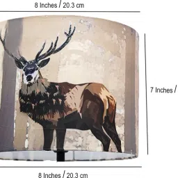 pinecraft international Antelope Lamp Shade Cylinder Shape For Table Lamp, Floor Lamp & Decor Gift Item Table Lamps Lamp Shade image 2