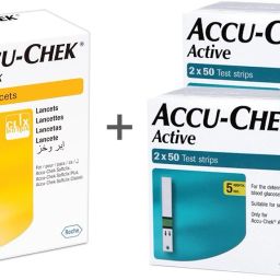 ACCU-CHEK 2 Active 100 strips with 1 Softclix Lancets 200 Glucometer Strips-4