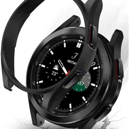 VOLMERE Front and Back Screen Guard for Samsung Galaxy Watch 4 Classic 46mm Shockproof Ultra-Thin Hard PC Bumper Matte Case All-Around Edge Protective Cover Frame [NO Screen Protector]-picture-7