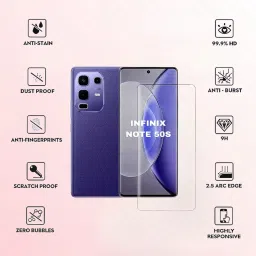foxxor experience excellence Tempered Glass Guard for Infinix Note 50S Temper Glass Edge To Edge Full Coverage Screen Guard For Infinix Note 50S 5G Tempered Glass image 2