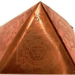 Copper Vastu Pyramid For Vastu Correction & Prosperity (8 Cms) Decorative Showpiece - 8 cm-image-1