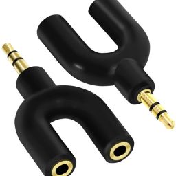STORITE Black 3.5 mm Audio Stereo Adapter Phone Converter-12