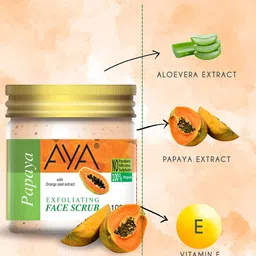 AYA Set Of 2 Apricot & Papaya Exfoliating Face Scrubs - 100 ml Each image 4
