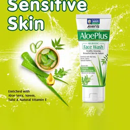 ALLEN Set Of 3 AloePlus Ayurvedic Face Wash With Aloevera-100ml Each image 5
