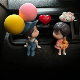 Creative Couple Decoration Car Air Cute Perfume Interior Clip Car Dashboard Cute Love Couple Love You too Balloon Car Interior Showpiece Desk Car Dashboard Cover-11