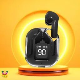 Ultrapods Max Blutooth Earbuds With Transparent Design Case & Led DisplayA115 Bluetooth Headset-image-91