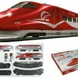 dherik tradworld Bullet Train Set with Light and Sound & Track High Speed Bullet Train with Long Track Flyover & Track Plastic Signal image 3