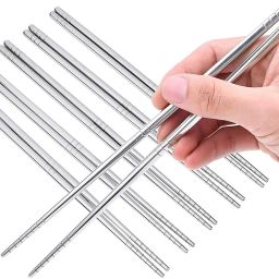 Eating, Training, Decorative, Cooking, Chewing Stainless Steel Korean, Japanese, Vietnamese, Chinese Chopstick-24