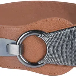 Women Casual, Evening, Formal, Party Brown Fabric Belt-image-11