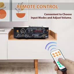 fine Black IPL AMPLIFIER Multimedia Player with Bluetooth,Aux,FM Radio 150 W AV Power Amplifier image 5
