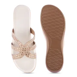 Try Me Embellished Open Toe Wedges image 2
