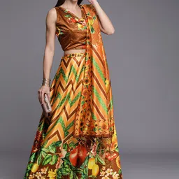 Kaizen TEXO FAB Printed Semi-Stitched Lehenga & Unstitched Blouse With Dupatta image 2