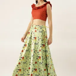 Kaizen TEXO FAB Printed Semi-Stitched Lehenga & Unstitched Blouse With Dupatta image 5