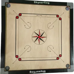 Premium 32inch Round Pocket Carrom Board with Wooden Coins 4 cm Carrom Board-picture-11