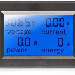 DC Energy Meter 4 in 1, 6.5V-100V 20A (2kW) Power Meter Digital Display with Blue Back Light Digital Voltage Tester-5