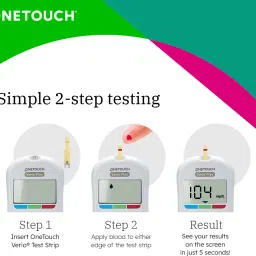onetouch Verio Flex Blood Glucose Monitor with Reveal mobile application(FREE 10 strips + lancing device + 10 lancets) Glucometer image 3