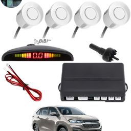Car Reverse Parking White Sensor With Led Display/Buzzer-156 White 4Parking Sensor Increased Safety For Passengers Universal For Car-156 Parking Sensor-image-9