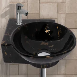 Sanito Ceramic Wash 16.3 x 13.8 x 4.3 inch | PERRY_02 (G) Perry - ( 6001 ) Wall Hung Basin-7