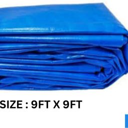 9FT X 9FT 120 GSM | Water Proof Tarpaulin Sheet | 100% Pure Virgin | Eyelets Tent - For U.V , Sun protection, Camping, Construction Sites, Transportation Covers-58
