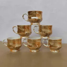 Pack of 6 Bone China Premium mop round Tea coffee Cups Set of 6 | Coffee Mugs for Home Office-20