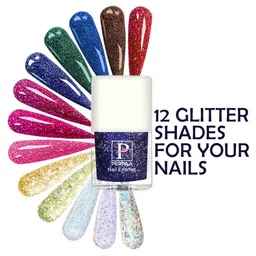 PERPAA Set Of 5 Glitter Light Flashing Sparkly Gel Nail Polish - 5ml Each image 4