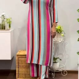Women Viscose Rayon Kurta Palazzo Set-image-123