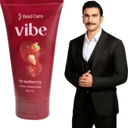 Strawberry Flavoured Intimate Lube & Massage Gel - Water Based Formula - No Parabens - No Silicone - Long lasting - Easy on the skin - Edible - 100 ml Lubricant-10