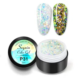 VENALISA Peacock Foil Sequin Glitter Gel Nail Polish 5 ml - P31-image-84