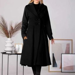 LYOCELL,SWEDE,TWILL Solid Coat For Women-image-48