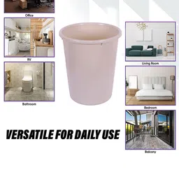 Kuber Industries 3 Pcs Pink & Purple Garbage Open Dustbin -10 L Each image 3