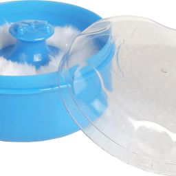 Plain Blue Powder Puff With Case-image-73