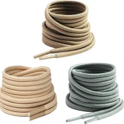 house of common shoe laces Beige Khaki Light Grey round 90cm for boot sport hiking shoes Shoe Lace-image-94