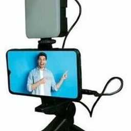 APSOLIGHT Vlogging Kit forVideo Making with Bluetooth|Mic|LEDLight|mobileholderTripod Kit Tripod Kit-image-16