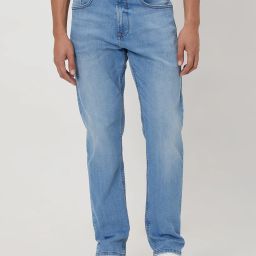 Men Loose Fit Mid Rise Light Blue Jeans-image-105