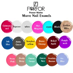 FORFOR Power Matte Set Of 6 Long Lasting Nail Polishes - 6 ml Each image 5