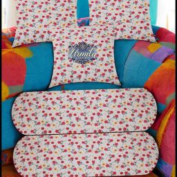 2 Bolster 3 Cushion Microfibre Floral Bolster Pack of 5-image-32