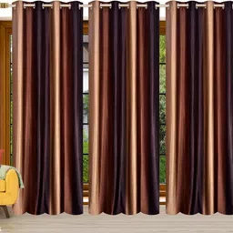 stella creations 275 cm (9 ft) Polyester Long Door Curtain (Pack Of 3)-picture-0