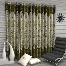 275 cm (9 ft) Polyester Semi Transparent Long Door Curtain (Pack Of 4)-image-38