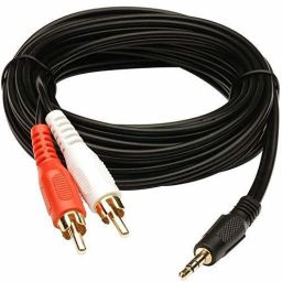 SageTV-out Cable 3.5 mm Jack Stereo Amplifier Connect TV-Out Speaker 2 RCA Male Cable-16